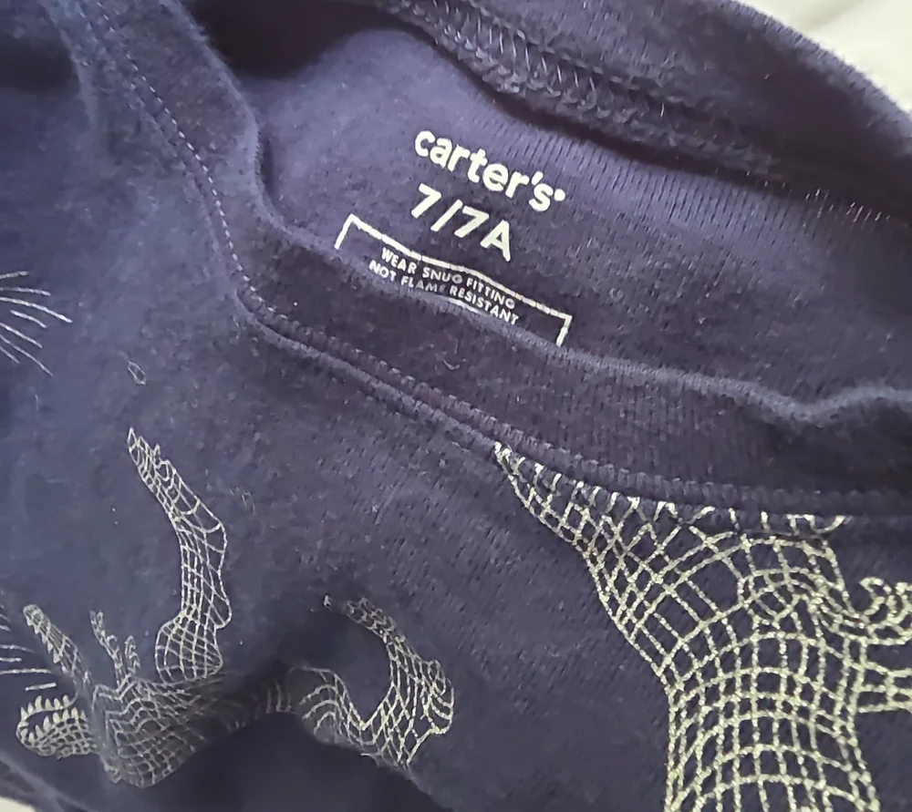 Boys Size 7 Carters Pjs